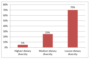 Respondents’ dietary diversity status (Source: Field survey)