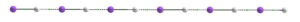 Linear structure of sodium hydride hexamer with bond critical point at DFT(B3LYP) level of approximation using basis set 6-311++G**.