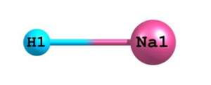 Optimized structure of sodium hydride monomer at DFT(B3LYP) level of theory using basis set 6-311++G**.