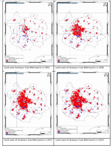 Land use of Janakpur Sub-Metropolis 1992,2006,2017 and 2022