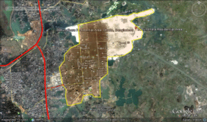 Satellite image of Basundhara R/A in 2002.